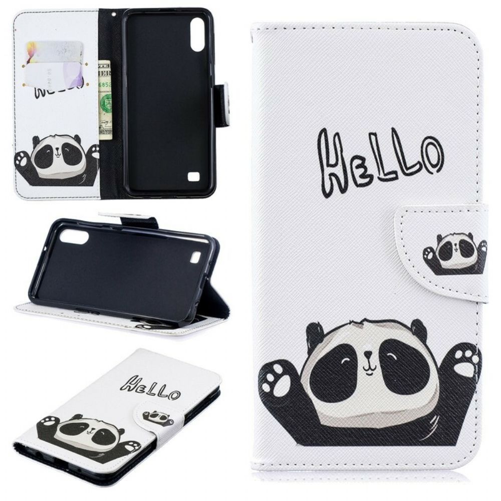 Flip Case Für Samsung Galaxy A10 Hallo Panda