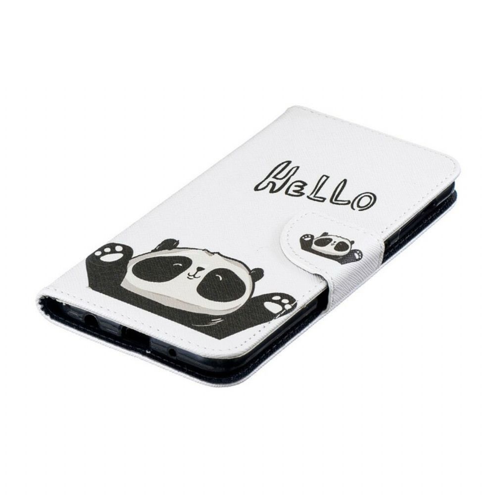 Flip Case Für Samsung Galaxy A10 Hallo Panda