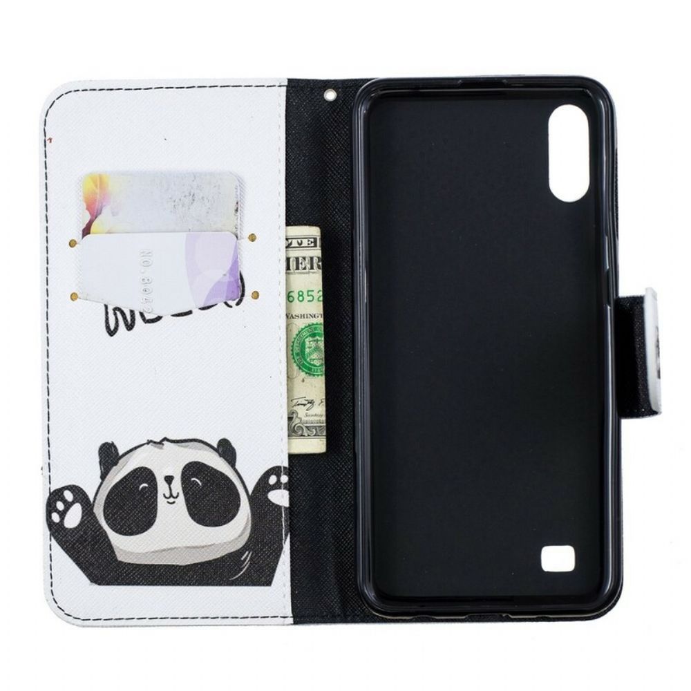 Flip Case Für Samsung Galaxy A10 Hallo Panda