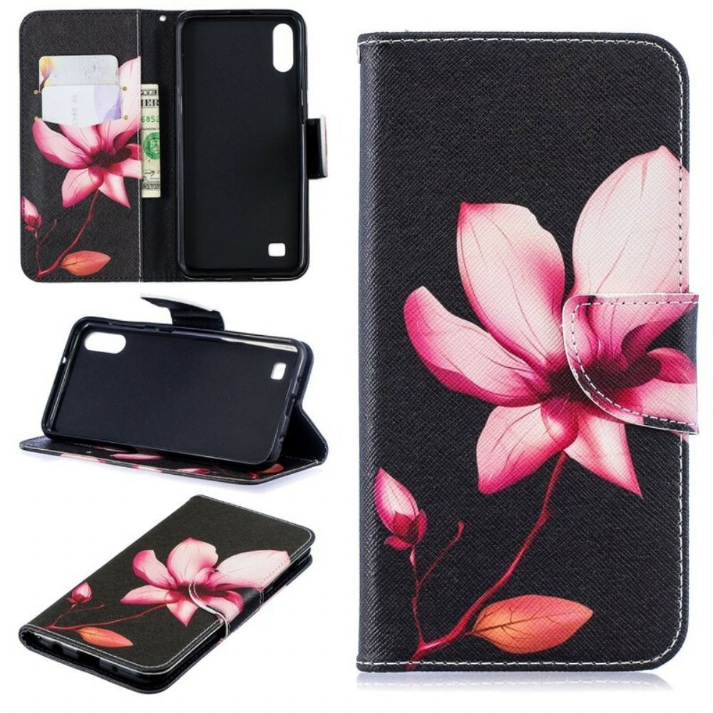 Flip Case Für Samsung Galaxy A10 Rosa Blume