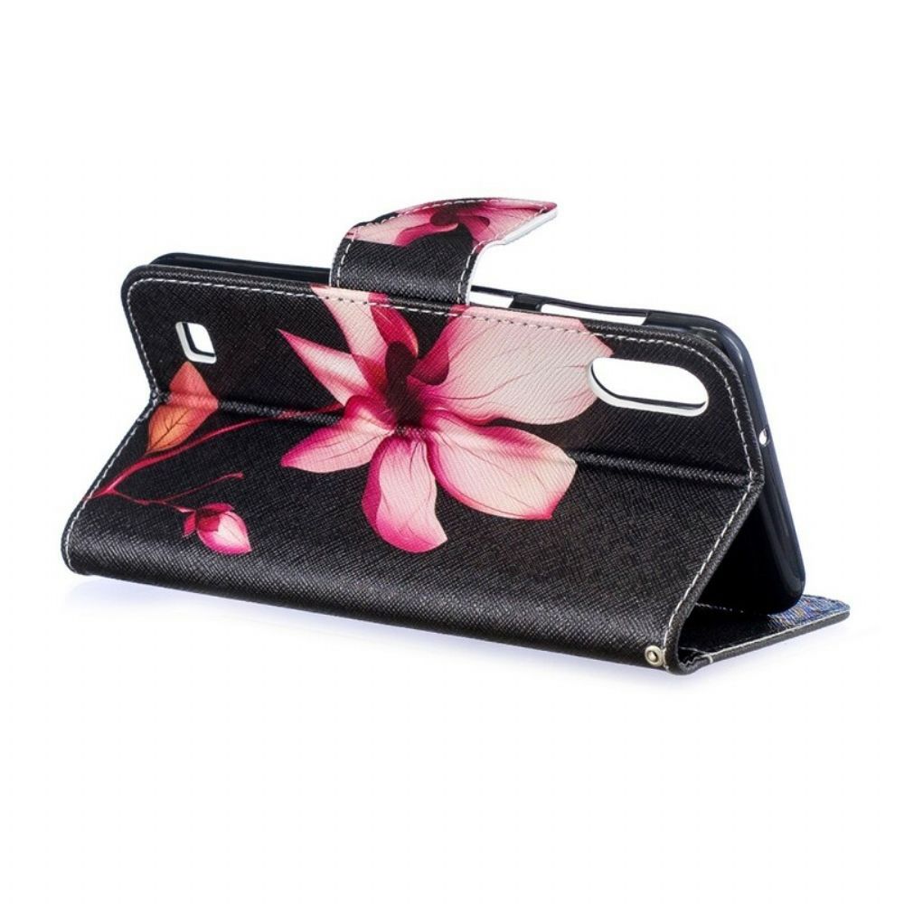 Flip Case Für Samsung Galaxy A10 Rosa Blume