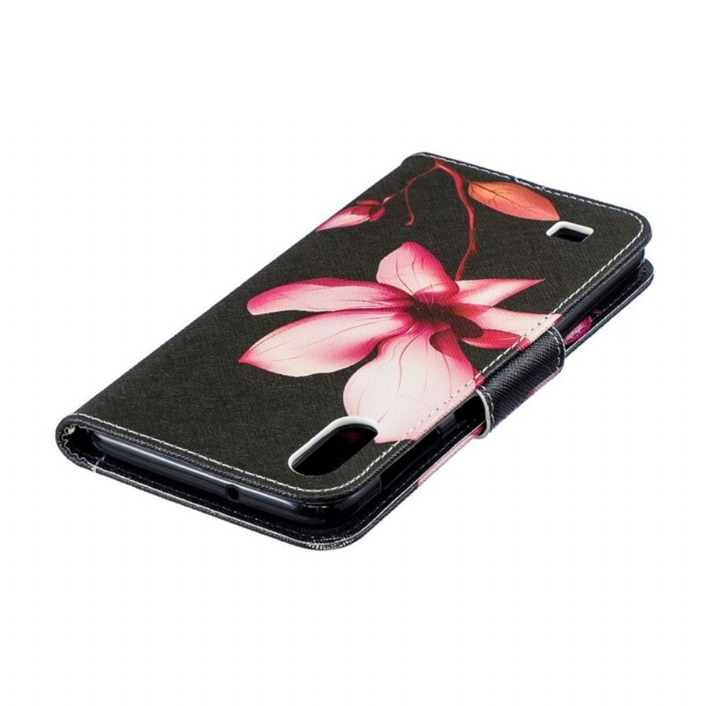 Flip Case Für Samsung Galaxy A10 Rosa Blume