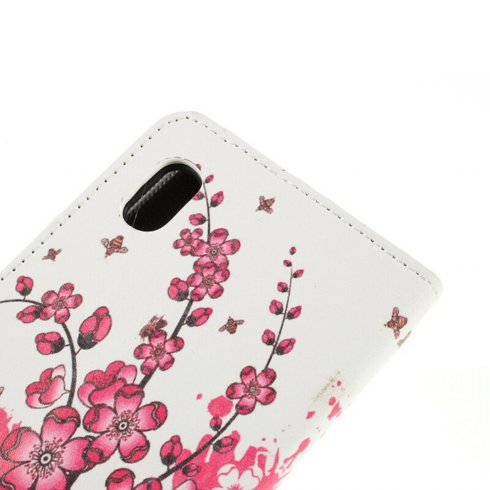 Flip Case Für Samsung Galaxy A10 Tropische Blumen