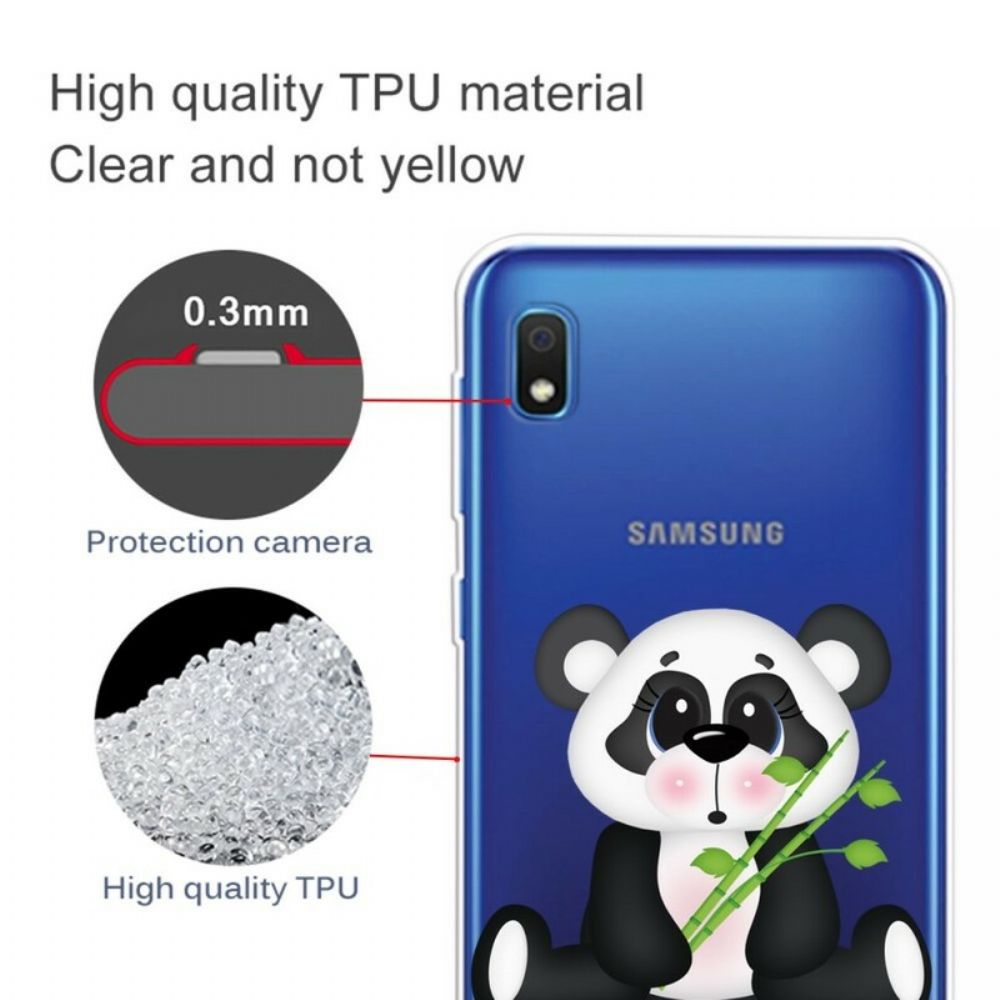 Handyhülle Für Samsung Galaxy A10 Transparenter Trauriger Panda