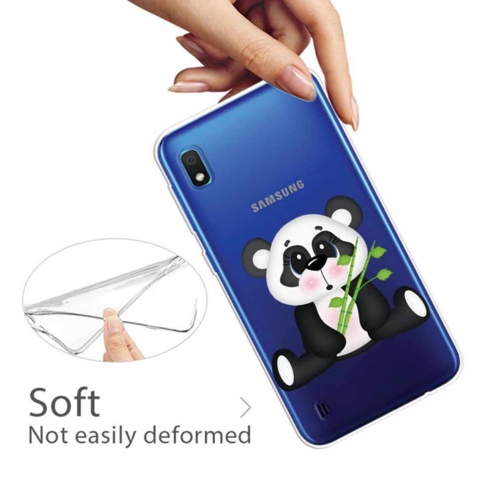 Handyhülle Für Samsung Galaxy A10 Transparenter Trauriger Panda