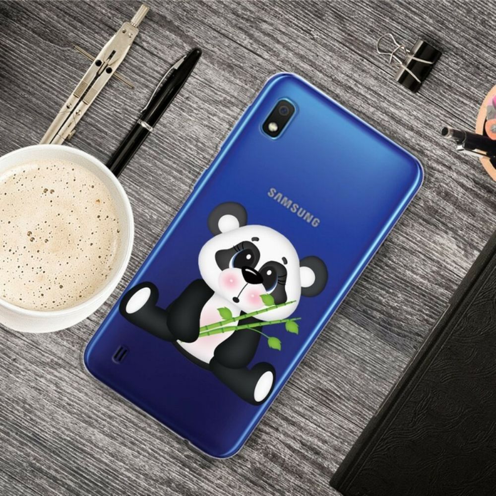 Handyhülle Für Samsung Galaxy A10 Transparenter Trauriger Panda