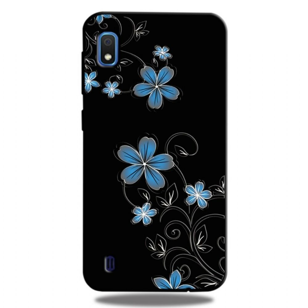 Hülle Für Samsung Galaxy A10 Blaue Blumen