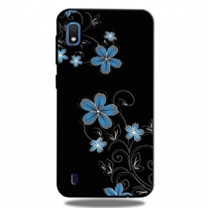 Hülle Für Samsung Galaxy A10 Blaue Blumen