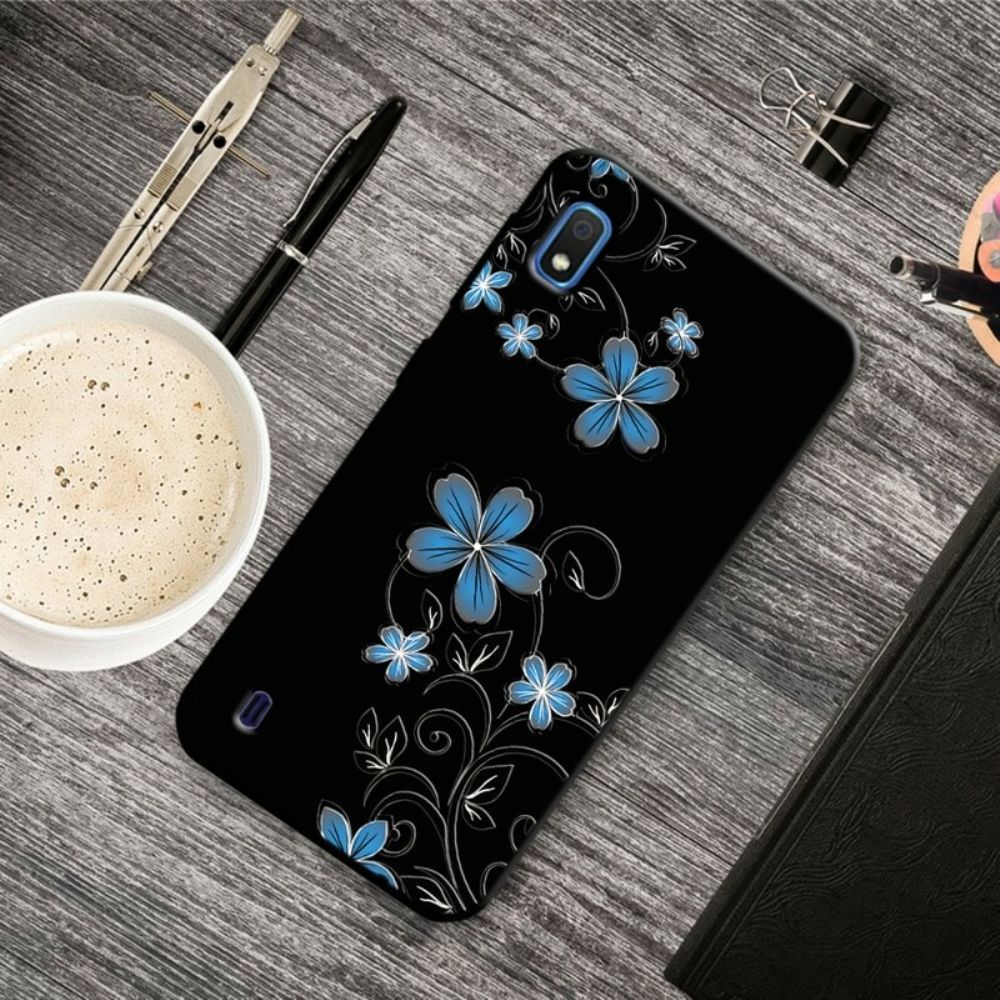 Hülle Für Samsung Galaxy A10 Blaue Blumen