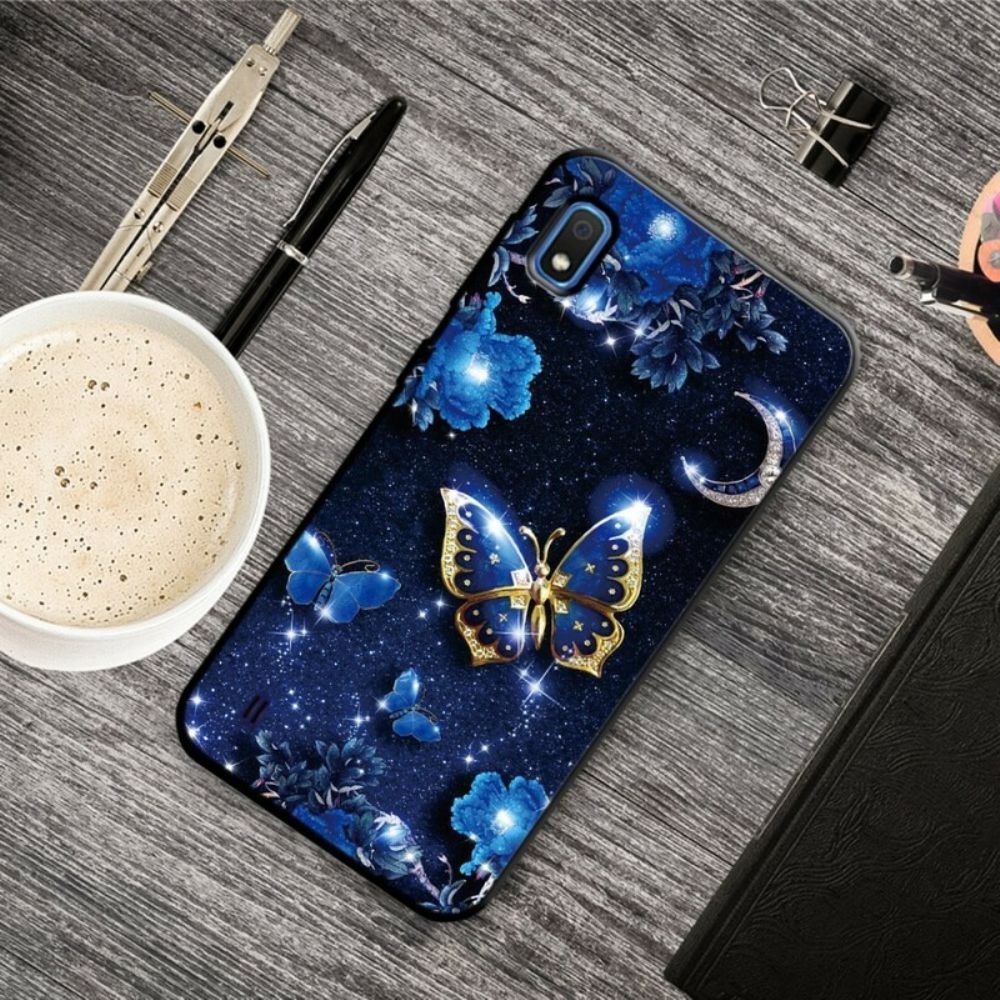 Hülle Für Samsung Galaxy A10 Schmetterling Bei Nacht