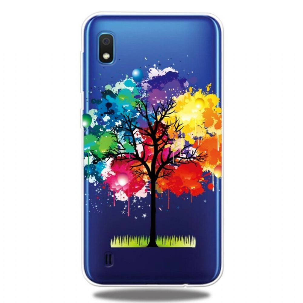 Hülle Für Samsung Galaxy A10 Transparenter Aquarellbaum