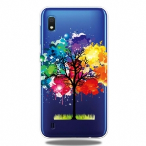 Hülle Für Samsung Galaxy A10 Transparenter Aquarellbaum