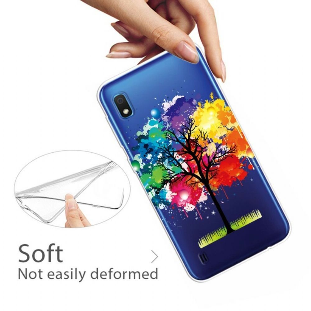 Hülle Für Samsung Galaxy A10 Transparenter Aquarellbaum