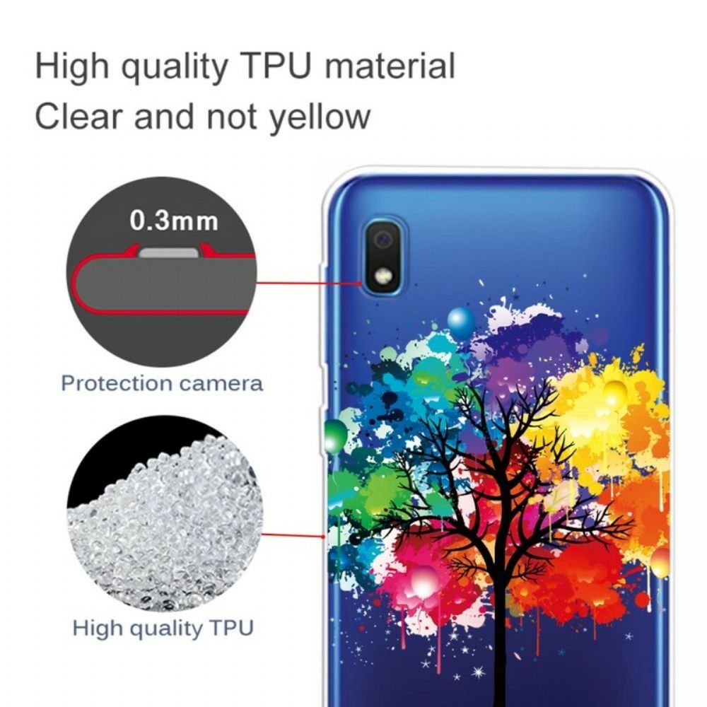 Hülle Für Samsung Galaxy A10 Transparenter Aquarellbaum