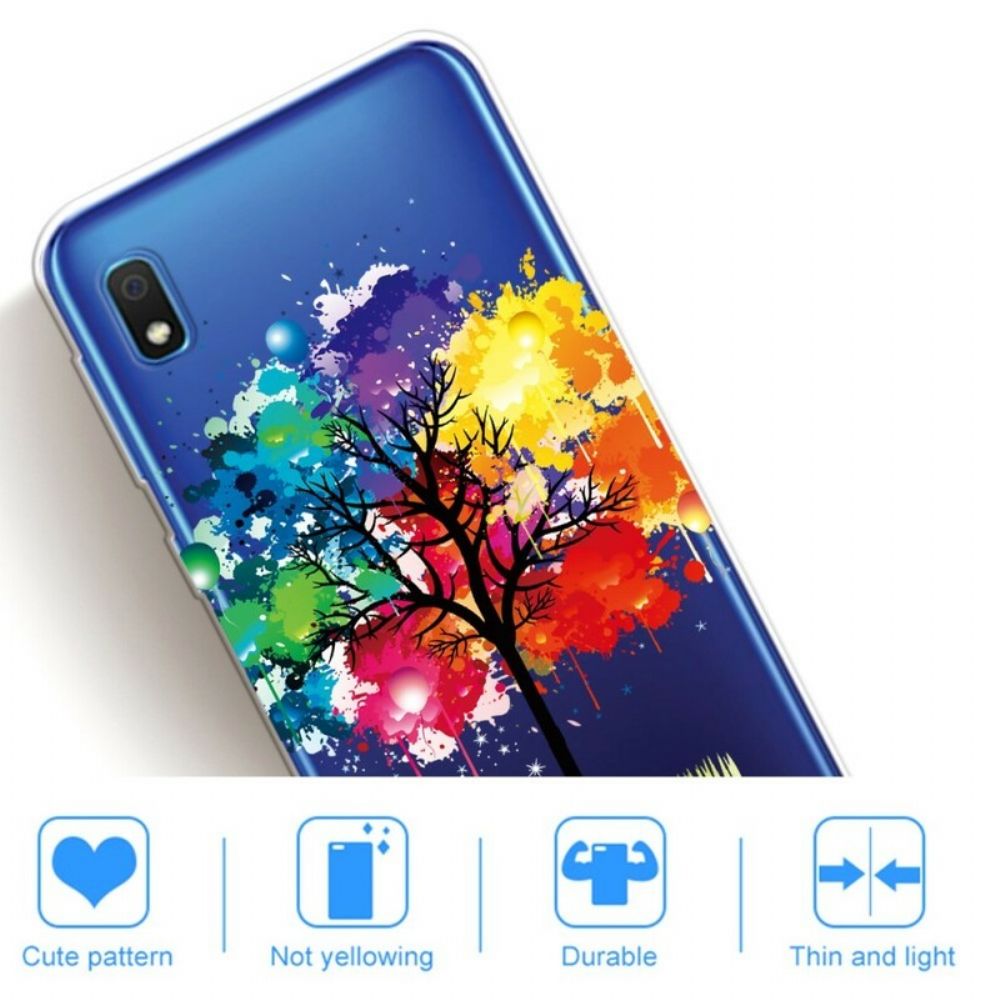 Hülle Für Samsung Galaxy A10 Transparenter Aquarellbaum