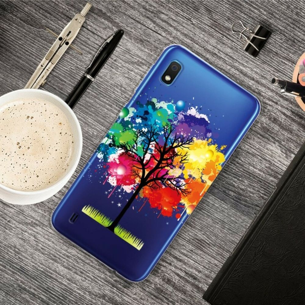 Hülle Für Samsung Galaxy A10 Transparenter Aquarellbaum