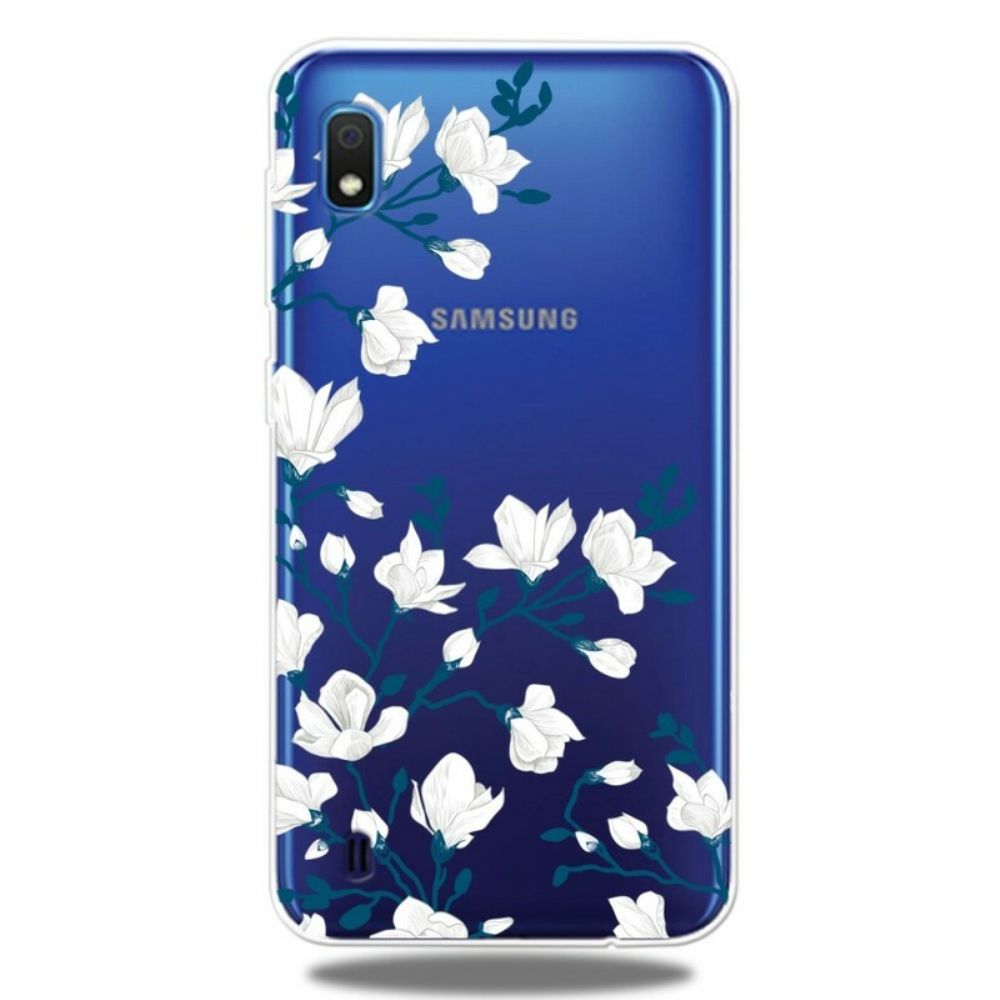 Hülle Für Samsung Galaxy A10 Weiße Blumen