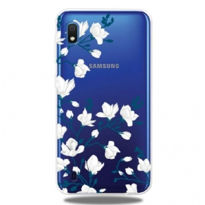 Hülle Für Samsung Galaxy A10 Weiße Blumen