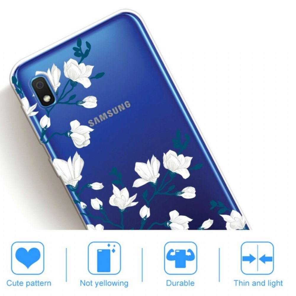 Hülle Für Samsung Galaxy A10 Weiße Blumen