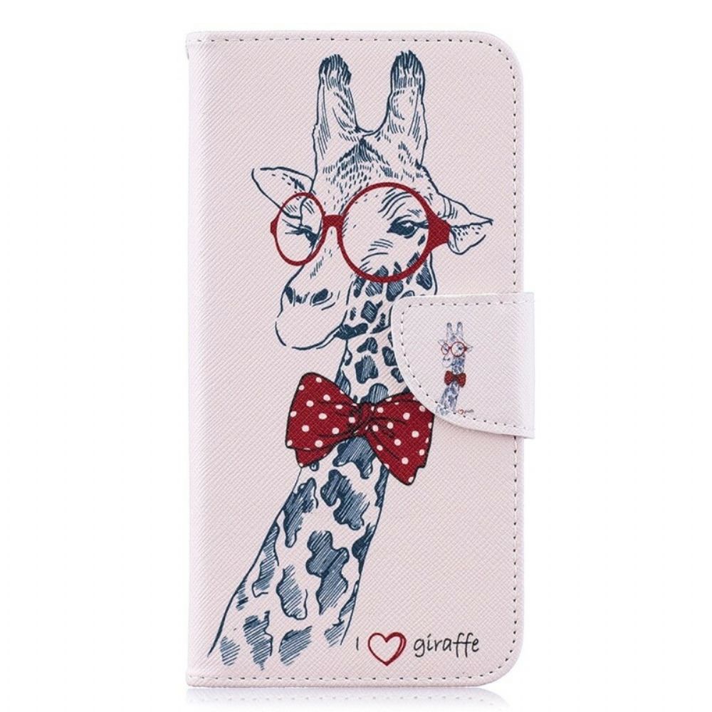 Lederhüllen Für Samsung Galaxy A10 Schlaue Giraffe