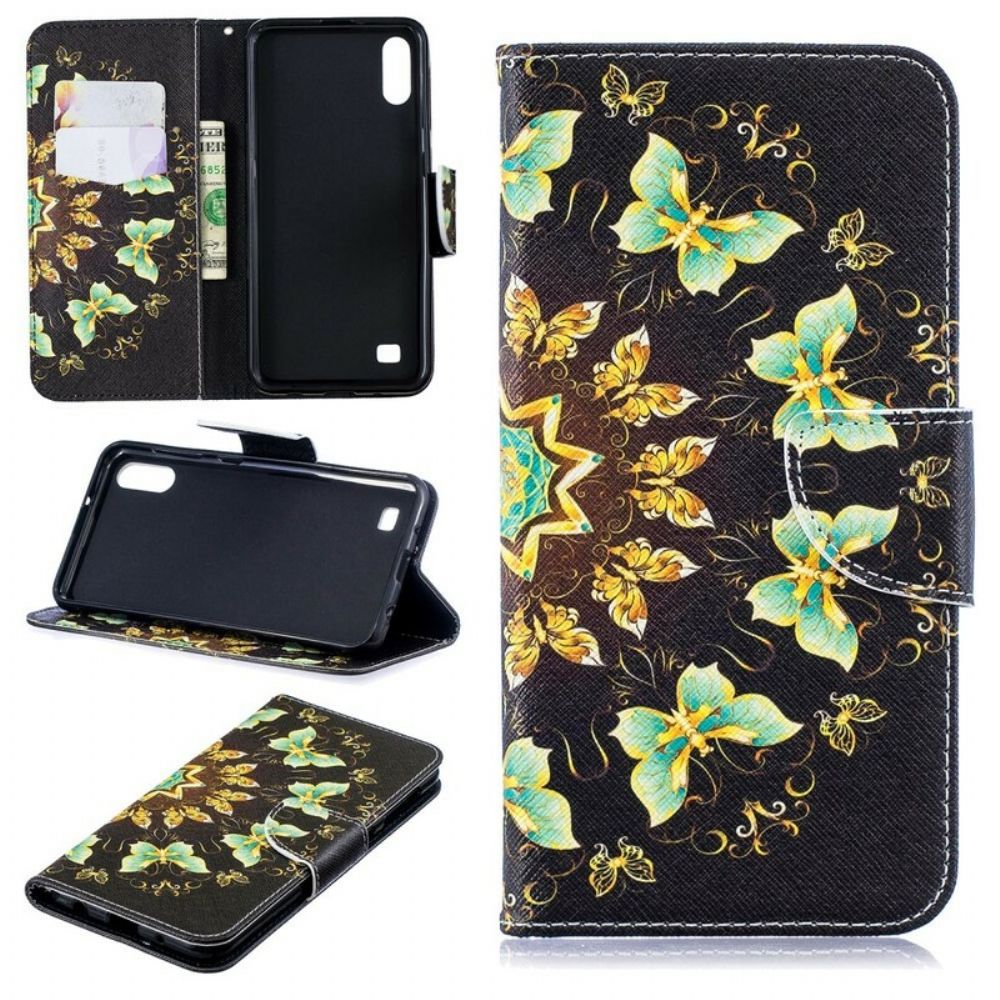 Lederhüllen Für Samsung Galaxy A10 Schmetterlings-mandala