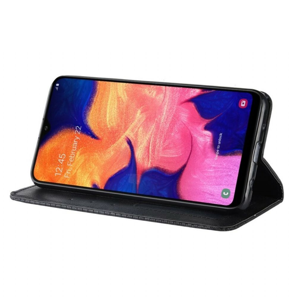 Schutzhülle Für Samsung Galaxy A10 Flip Case Stilisierter Vintage-ledereffekt