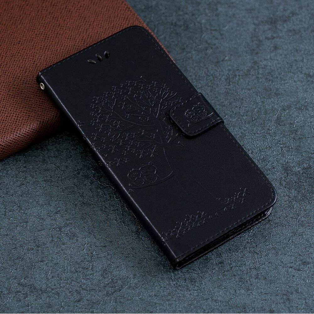 Flip Case Für Sony Xperia 5 Mit Kordel Baum Und Riemcheneulen