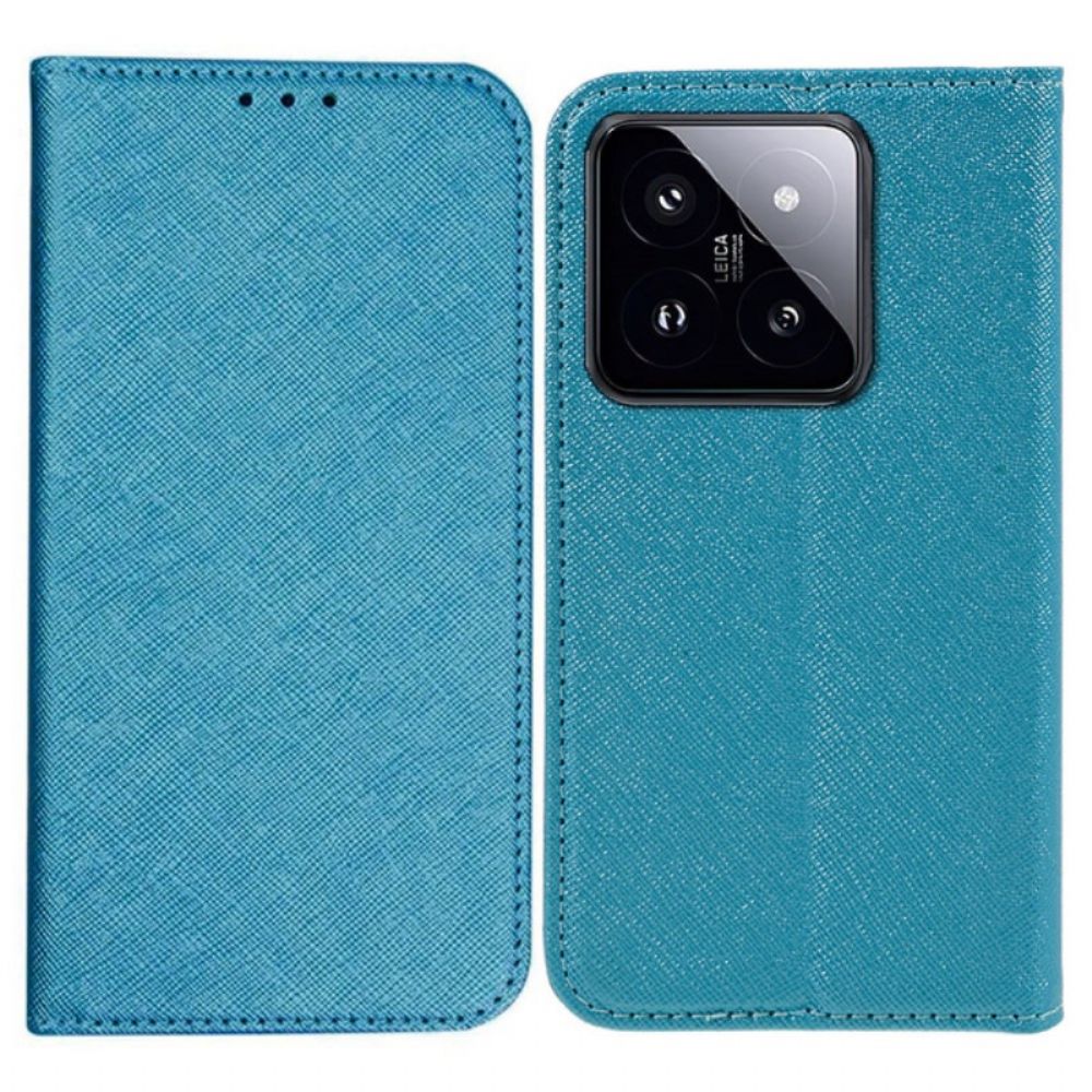 Flip Case Xiaomi 14 Kreuztextur