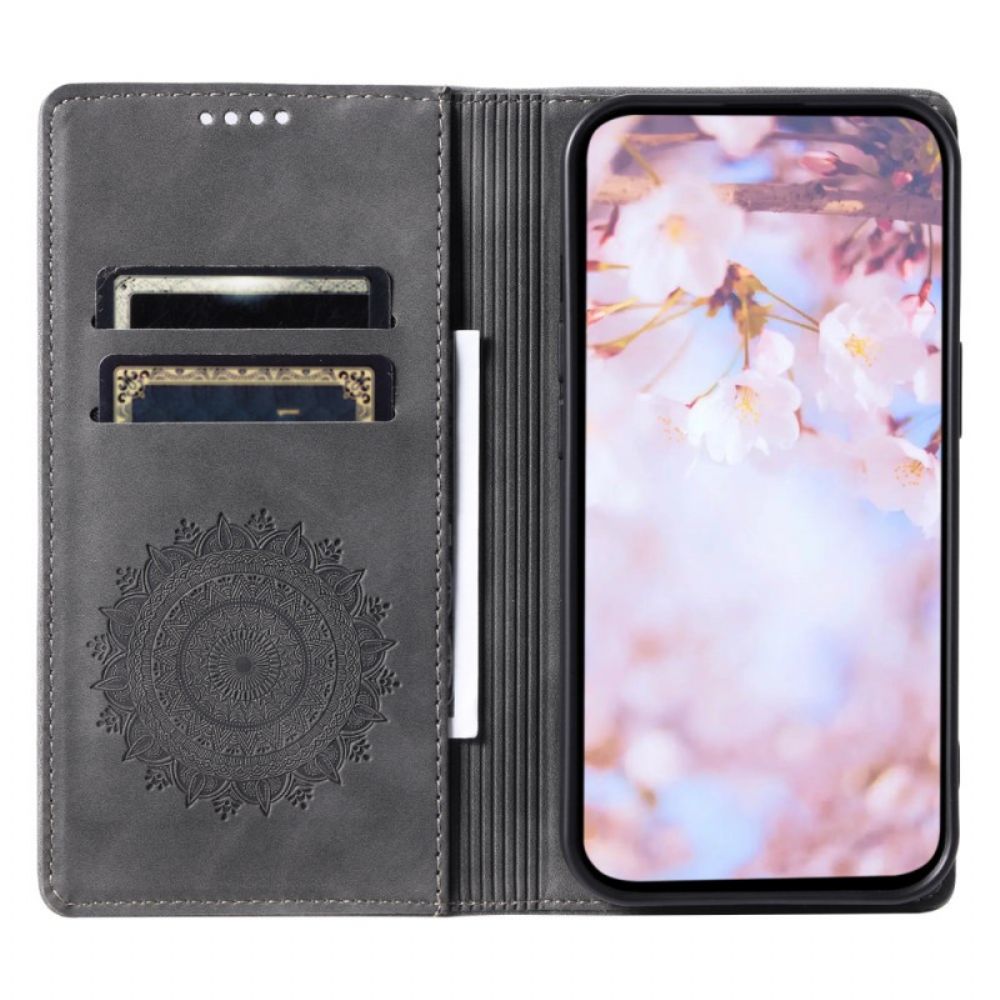 Lederhüllen Für Xiaomi 14 Mandala-wildleder-effekt