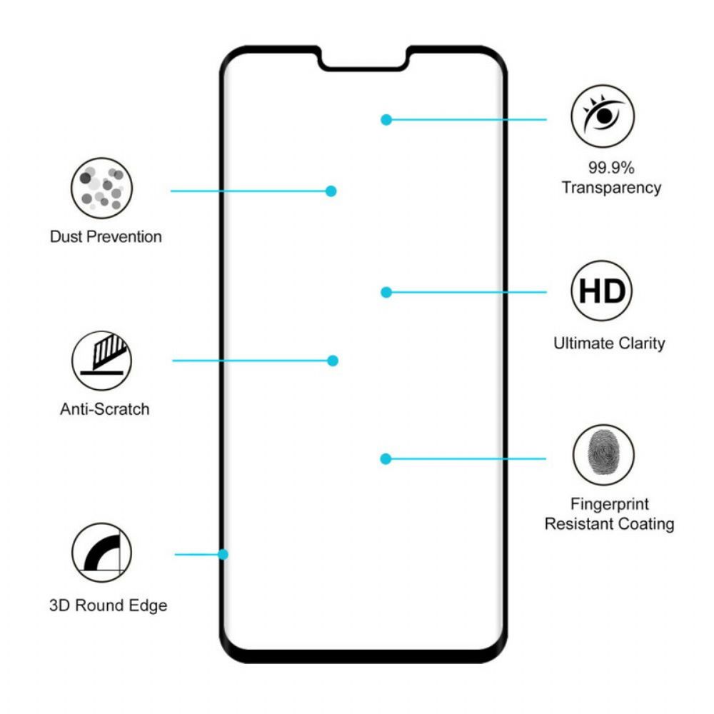 Schutz Aus Gehärtetem Glas Für Lg G8 Thinq Bildschirm