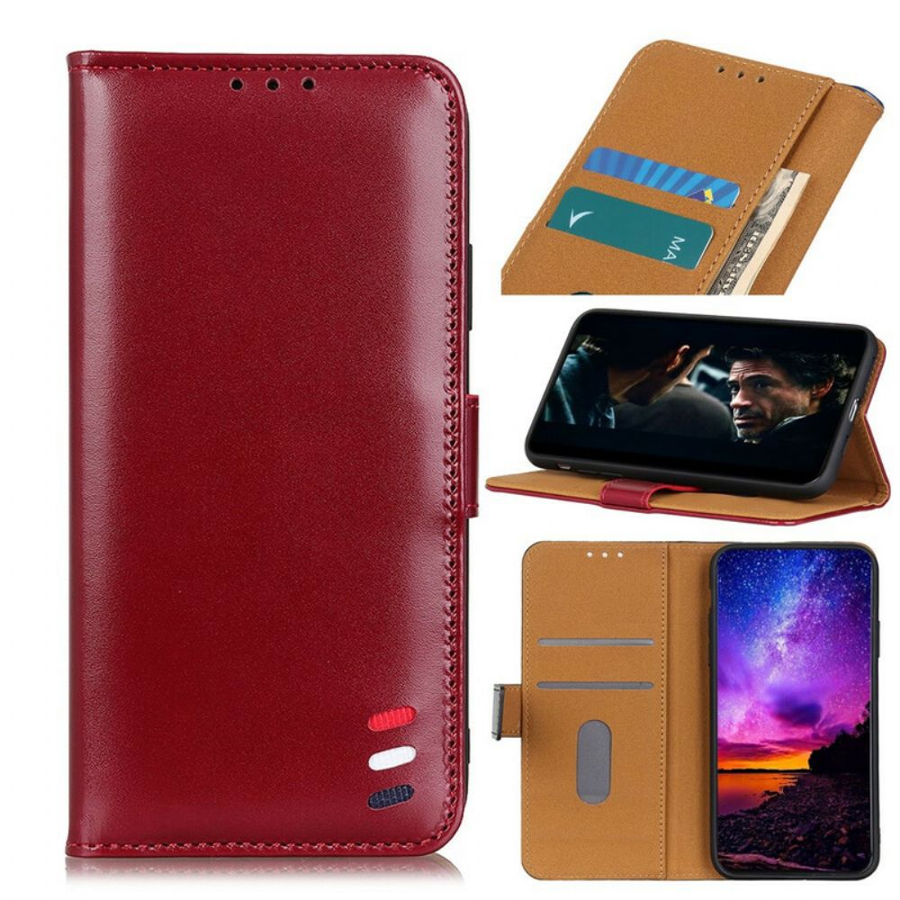 Flip Case Für Samsung Galaxy Note 10 Lite Tricolor Ledereffekt