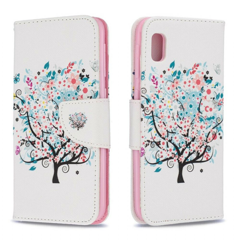 Flip Case Für Samsung Galaxy A10e Blumiger Baum