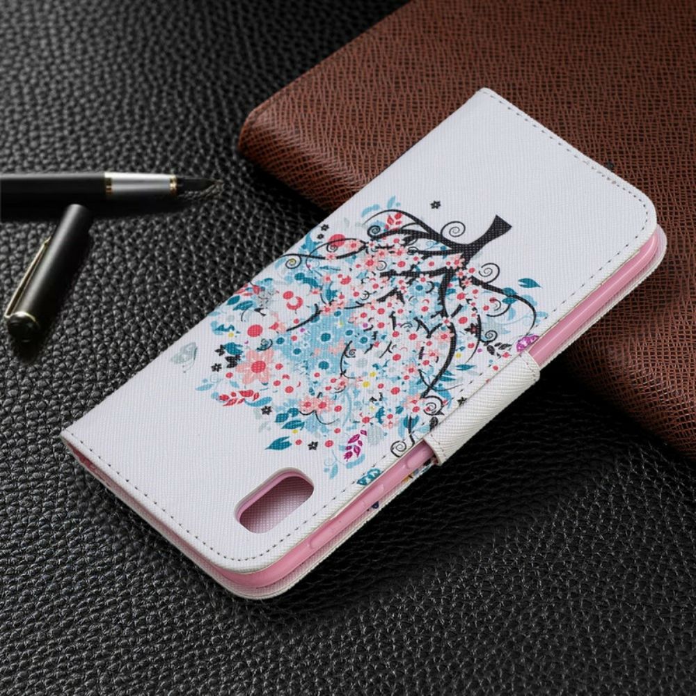 Flip Case Für Samsung Galaxy A10e Blumiger Baum