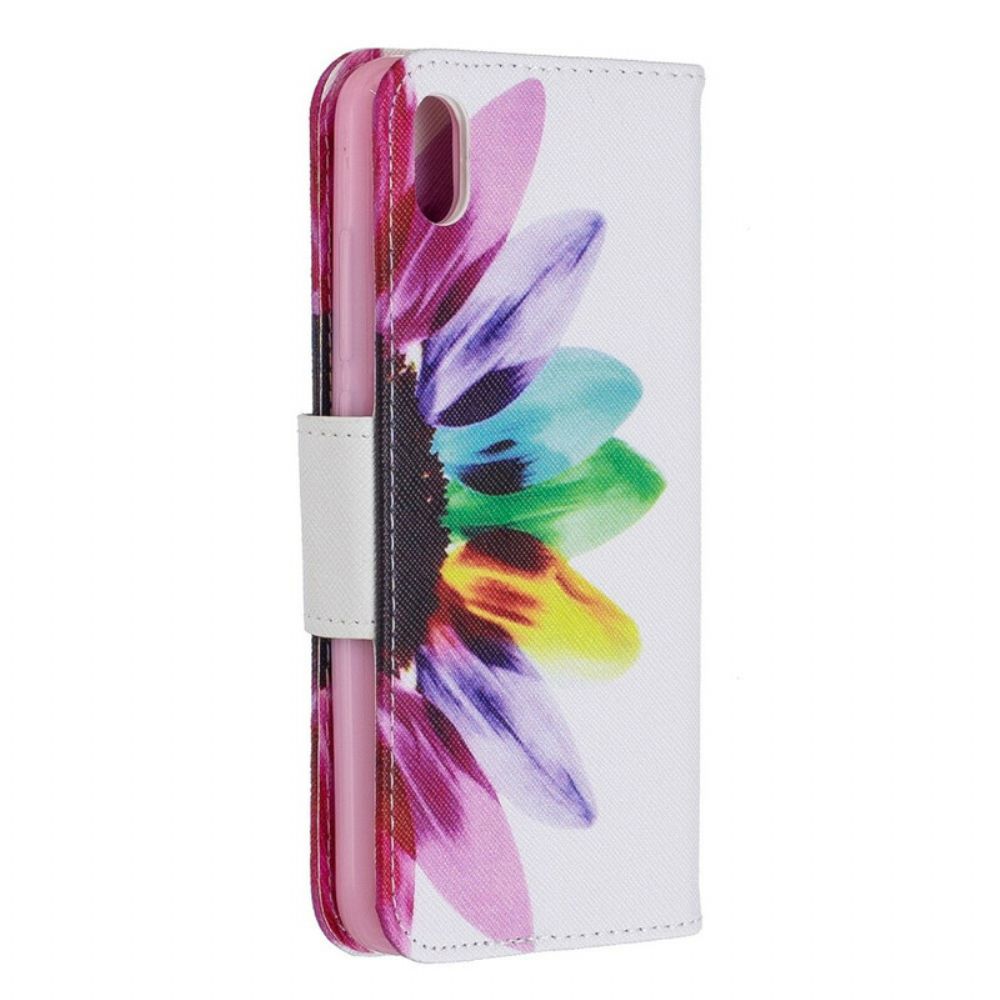 Flip Case Für Xiaomi Redmi 7A Aquarell Blume