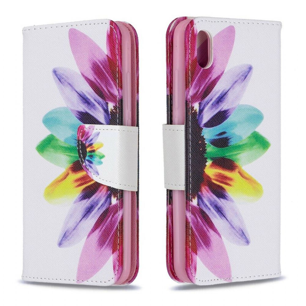 Flip Case Für Xiaomi Redmi 7A Aquarell Blume