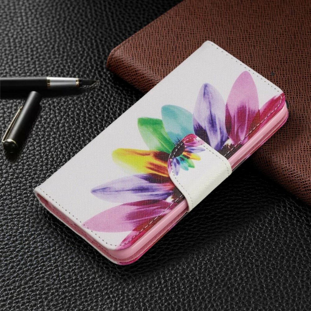 Flip Case Für Xiaomi Redmi 7A Aquarell Blume