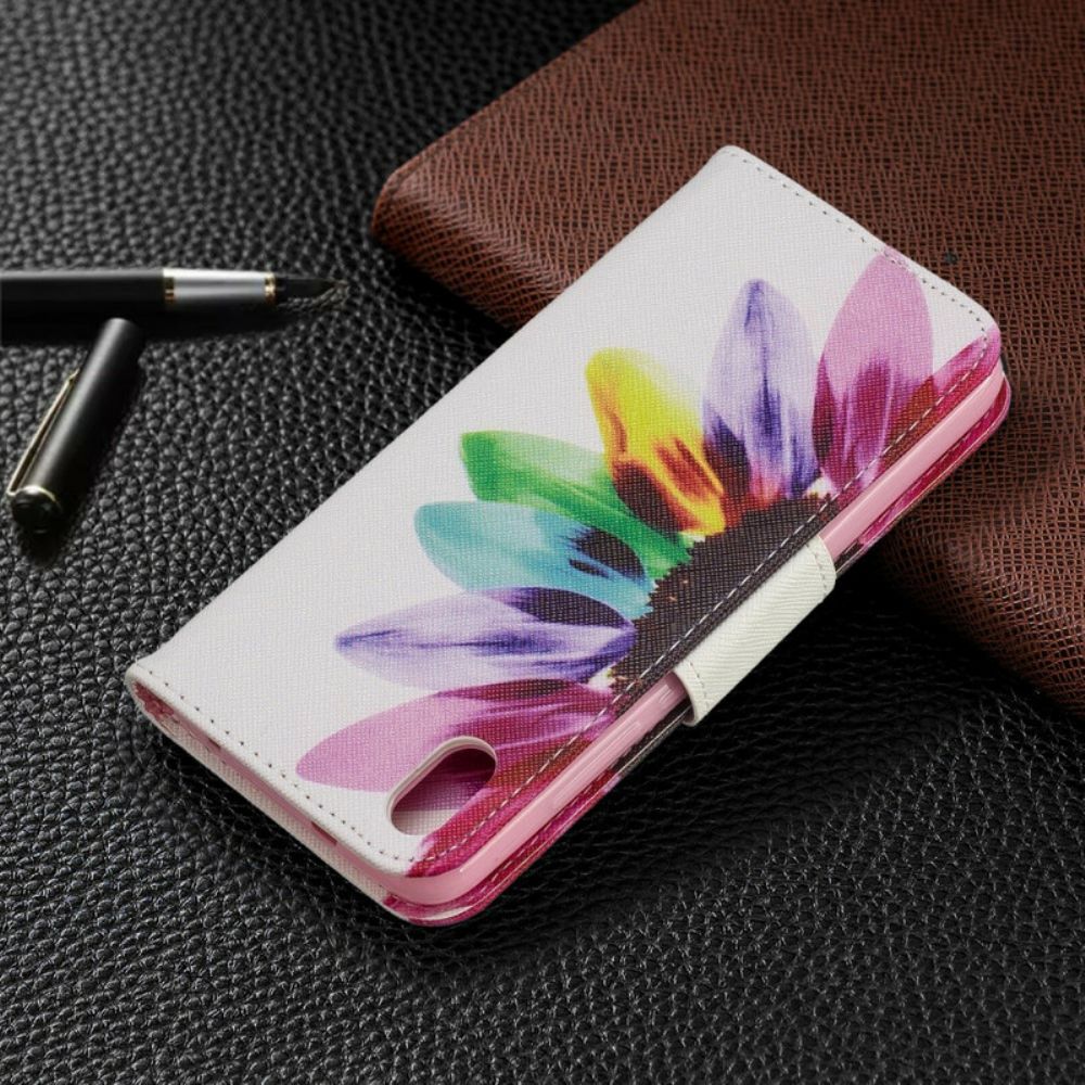 Flip Case Für Xiaomi Redmi 7A Aquarell Blume