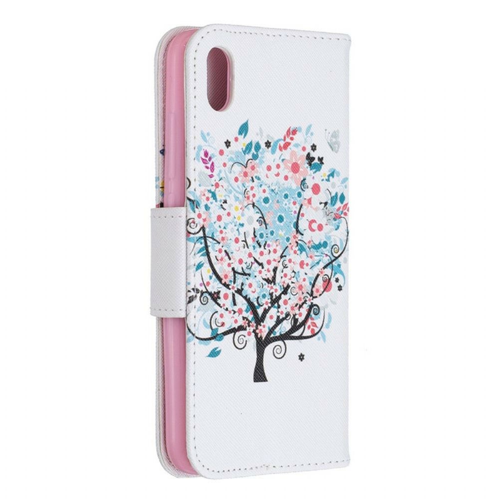 Flip Case Für Xiaomi Redmi 7A Blumiger Baum