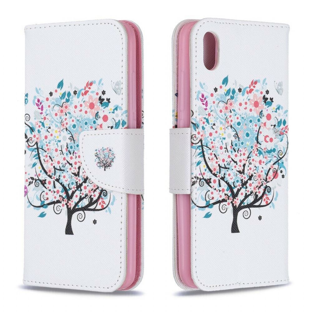 Flip Case Für Xiaomi Redmi 7A Blumiger Baum