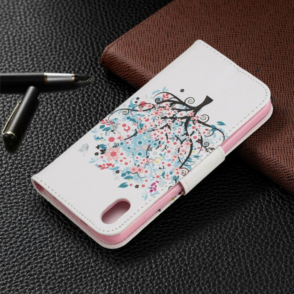 Flip Case Für Xiaomi Redmi 7A Blumiger Baum