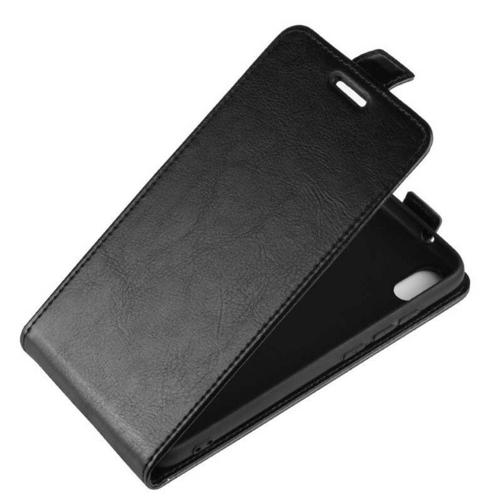 Flip Case Für Xiaomi Redmi 7A Flip Case Faltbarer Ledereffekt