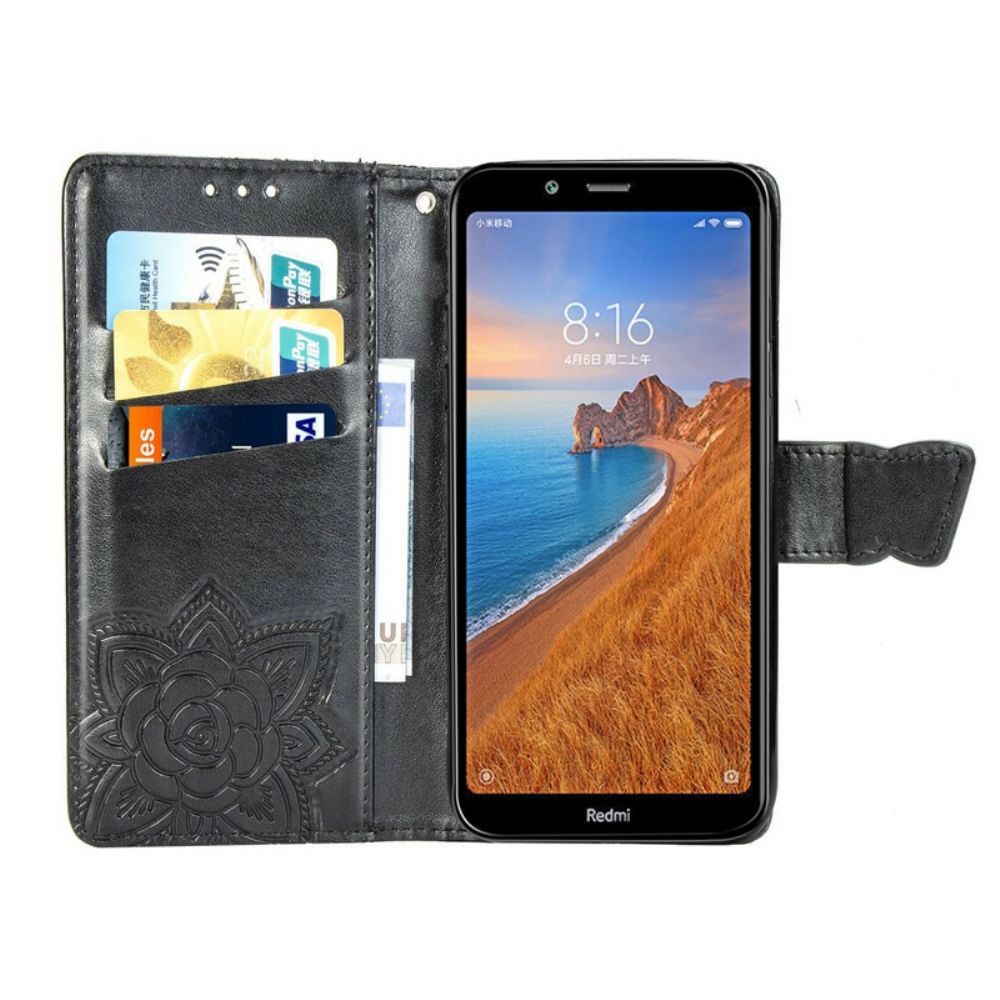 Flip Case Für Xiaomi Redmi 7A Halbe Schmetterlinge