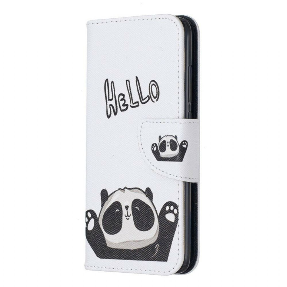 Flip Case Für Xiaomi Redmi 7A Hallo Panda