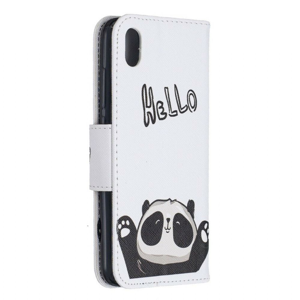 Flip Case Für Xiaomi Redmi 7A Hallo Panda