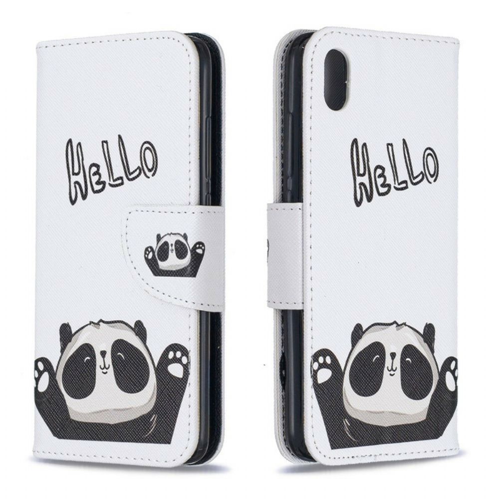 Flip Case Für Xiaomi Redmi 7A Hallo Panda