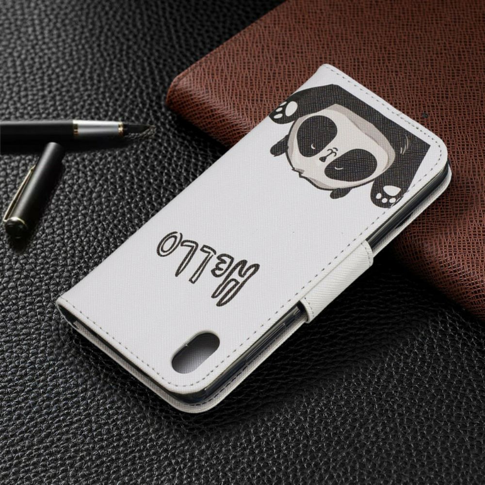 Flip Case Für Xiaomi Redmi 7A Hallo Panda