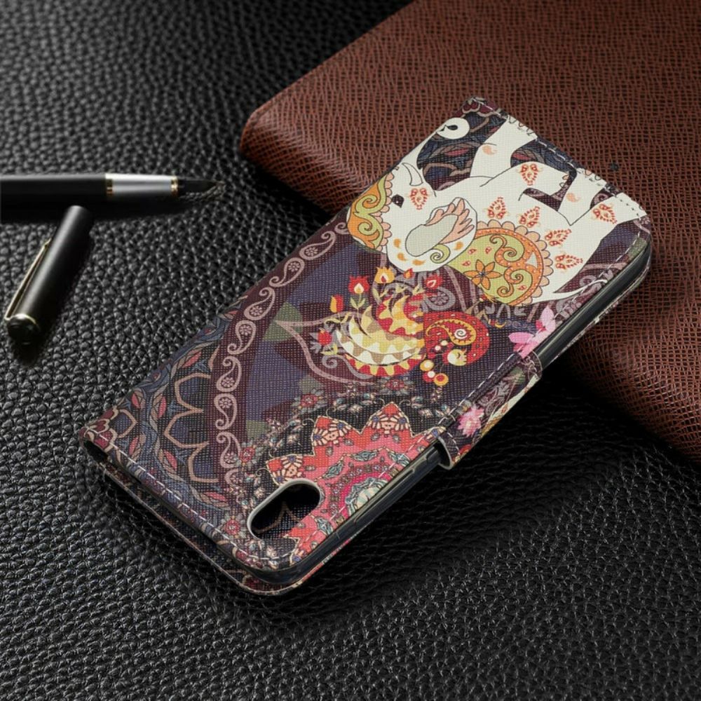 Flip Case Für Xiaomi Redmi 7A Indische Elefanten