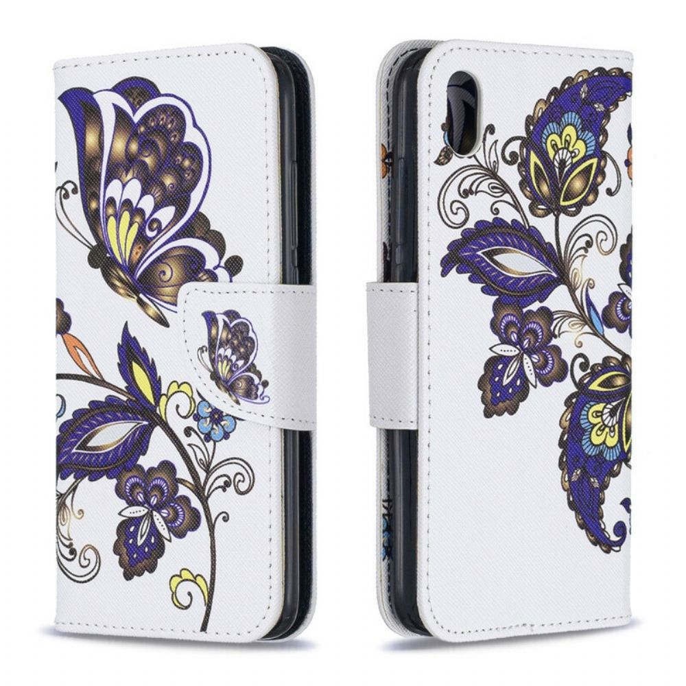 Flip Case Für Xiaomi Redmi 7A Tatoo-schmetterlinge