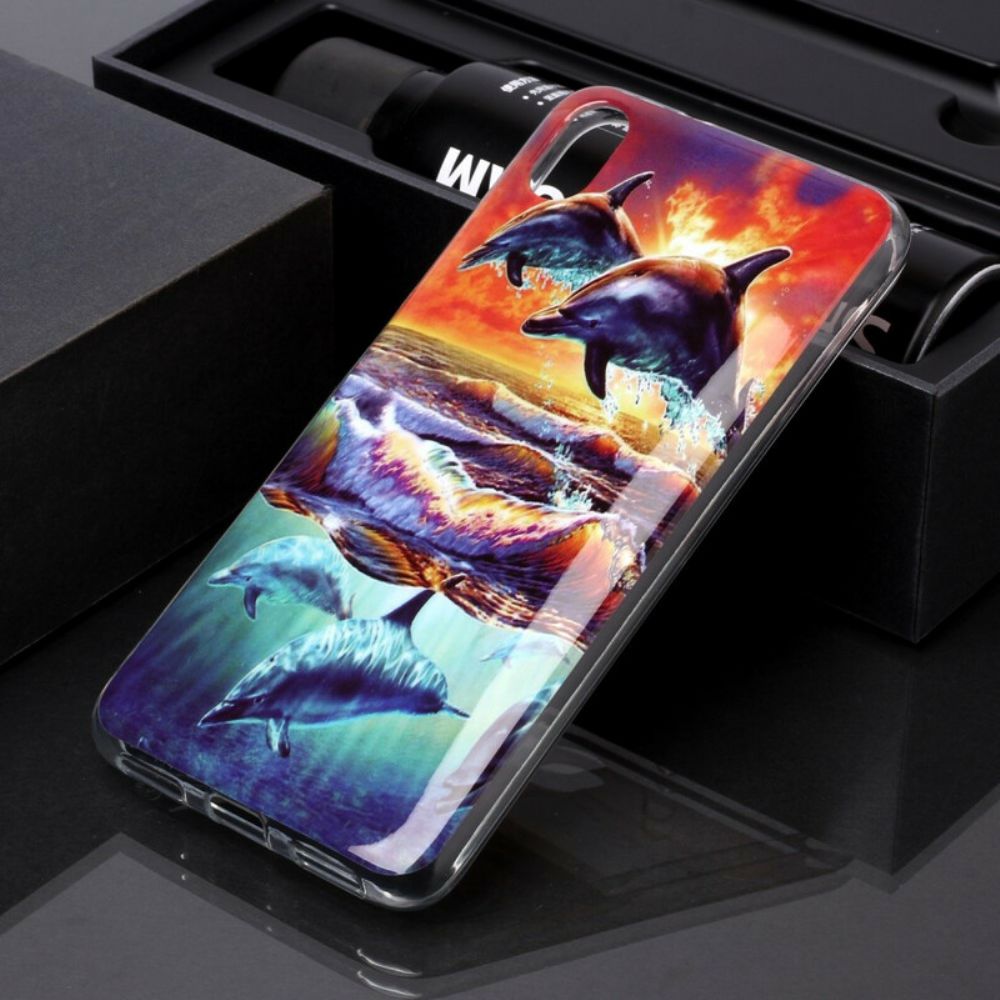 Handyhülle Für Xiaomi Redmi 7A Delfine Gehen Frei