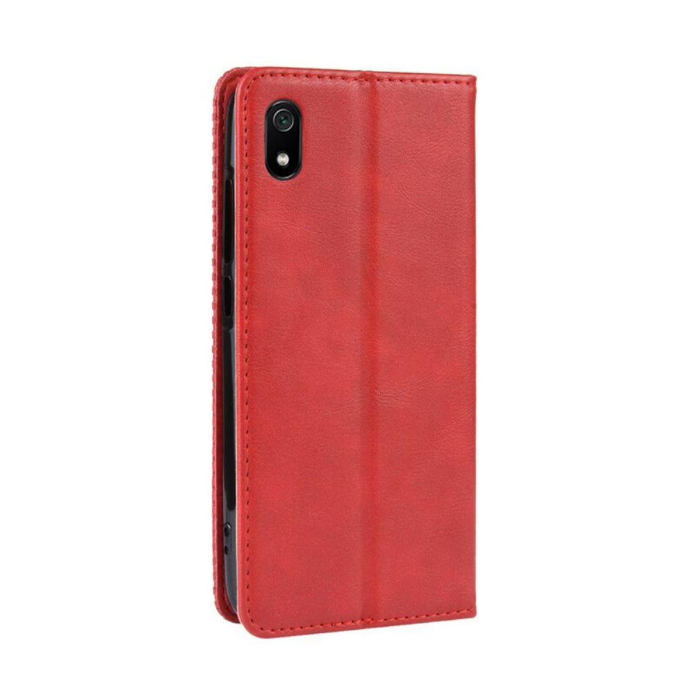 Schutzhülle Für Xiaomi Redmi 7A Flip Case Stilisierter Vintage-ledereffekt